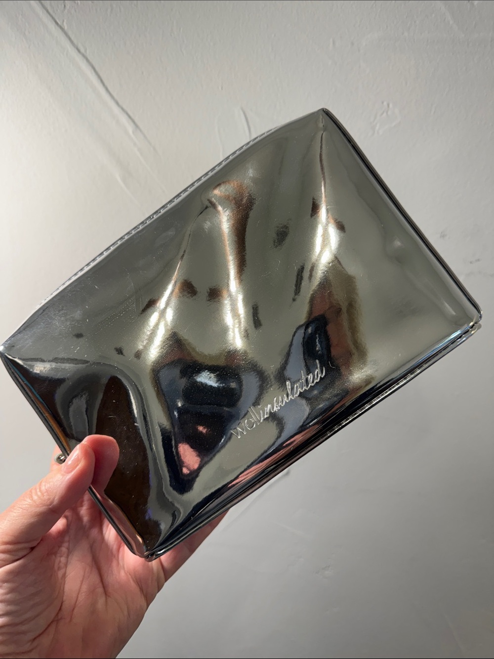 Well Insulated brand Silver Cosmic or Toiletry Bag - Reflective Carry Case